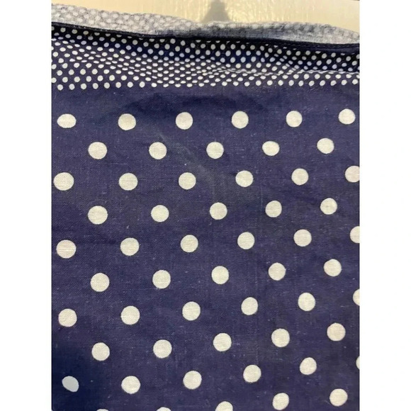 Dark Blue & White Polka Dot Fabric Square - Picture 3 of 7